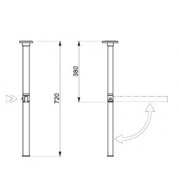 Folding support table leg Astro 1