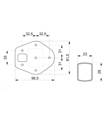 Folding support table leg Astro 1