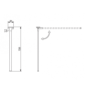Folding support table leg Comet 1