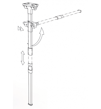 Folding support table leg, detachable Comet 3