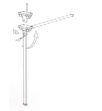 Folding support table leg, detachable Comet 4