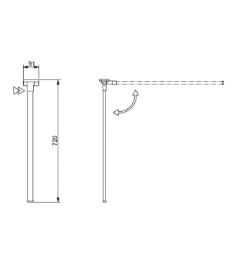 Folding support table leg, detachable Comet 4