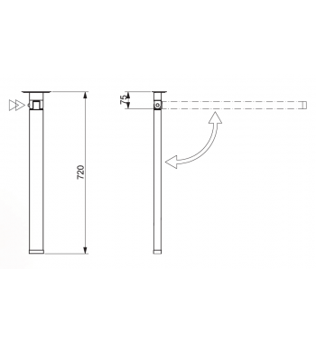 Folding support table leg Star 1
