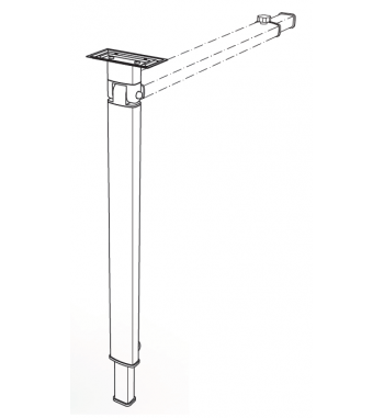 Telescopic folding support table leg Star 5
