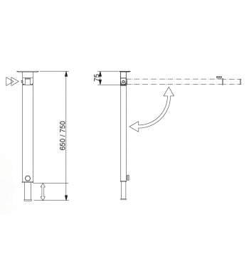 Telescopic folding support table leg Star 5