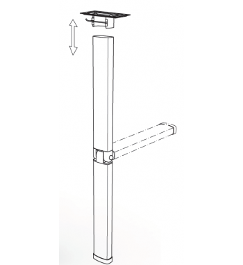 Folding support table leg, detachable Star 6