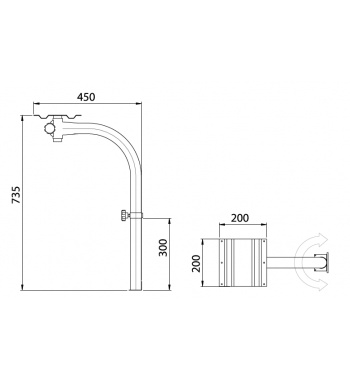 Rotating table leg Corner 1