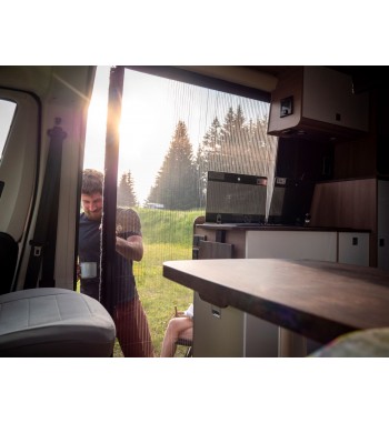 Pleated mosquito net for sliding doors, Fiat Ducato Citroen Jumper Peugeot Boxer VANSCREEN