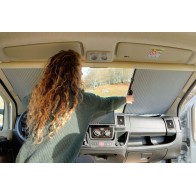 Verdunkelungssystem für Frontscheibe, Ducato X250, X290, mit Regensensor, SKIA GRAU