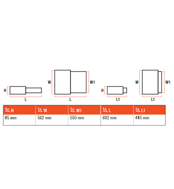 ALANERA 550 Stopień boczny wysuwany elektrycznie do kampera Fiat Ducato, Boxer, Jumper, 2006-