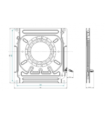 Obrotnica fotela Mercedes Sprinter W901-W905, Volkswagen VW LT II 1995-2005 Lewa
