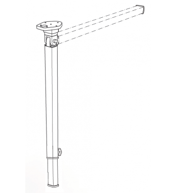 Telescopic folding support table leg Astro 3T