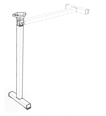 Folding support table leg with bottom foot Astro 2