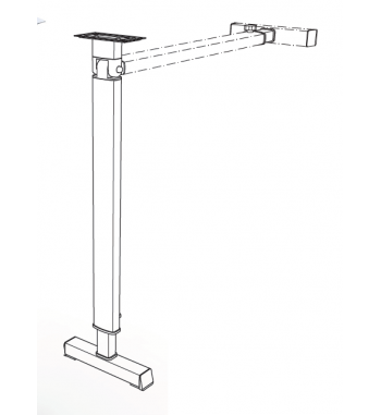 Telescopic folding support table leg Star 8