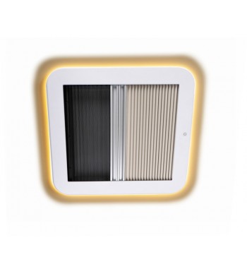 ROOF WINDOW FOR CAMPER WITH MOSQUITO NET, ROLLER SHUTTER AND LIGHTING, BETA 400X400 MM