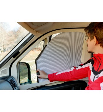 Left and right side windows blinds, Fiat Ducato V8, SKIA GRAY