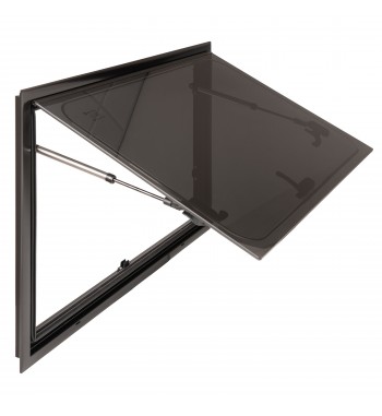 Okno boczne do kampera z moskitierą i roletą, DELTA 800x450 mm