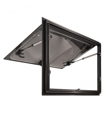 SIDE WINDOW FOR CAMPER WITH MOSQUITO NET AND ROLLER SHUTTER, DELTA 800X450 MM
