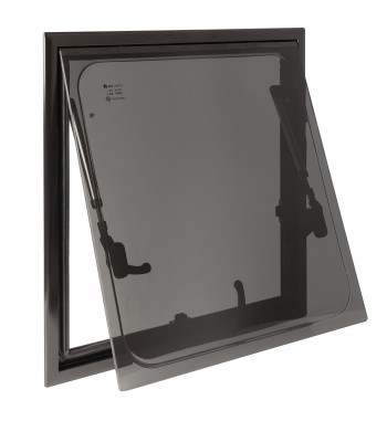 SIDE WINDOW FOR CAMPER WITH MOSQUITO NET AND ROLLER SHUTTER, DELTA 500x500 MM