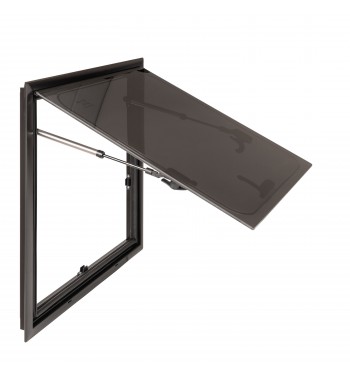 SIDE WINDOW FOR CAMPER WITH MOSQUITO NET AND ROLLER SHUTTER, DELTA 500x500 MM