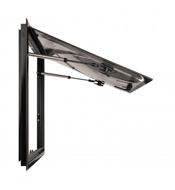 SIDE WINDOW FOR CAMPER WITH MOSQUITO NET AND ROLLER SHUTTER, DELTA 500x500 MM