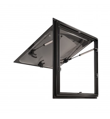 SIDE WINDOW FOR CAMPER WITH MOSQUITO NET AND ROLLER SHUTTER, DELTA 500x500 MM