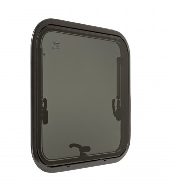 PROFILED WINDOW FOR CAMPERVAN WITH MOSQUITO NET AND ROLLER SHUTTER, OMEGA 490 x 500 mm