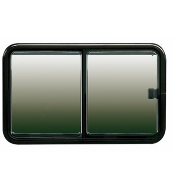 SLIDING WINDOW FOR CAMPER WITH MOSQUITO NET AND ROLLER SHUTTER, SIGMA 900X550 MM