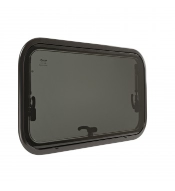 PROFILED WINDOW FOR CAMPERVAN WITH MOSQUITO NET AND ROLLER SHUTTER, OMEGA 985X465 MM