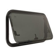 PROFILED WINDOW FOR CAMPERVAN WITH MOSQUITO NET AND ROLLER SHUTTER, OMEGA 818x315 mm