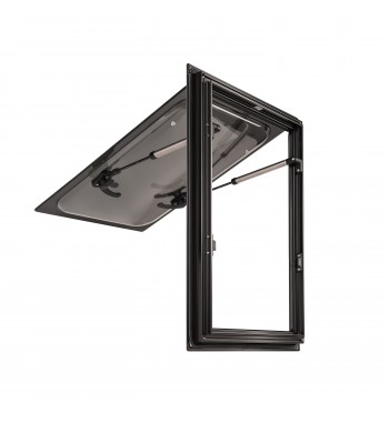 SIDE WINDOW FOR CAMPER WITH MOSQUITO NET AND ROLLER SHUTTER, DELTA 350x500 MM