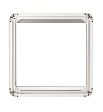 PROFILED WINDOW FOR CAMPERVAN WITH MOSQUITO NET AND ROLLER SHUTTER, OMEGA 490 x 500 mm