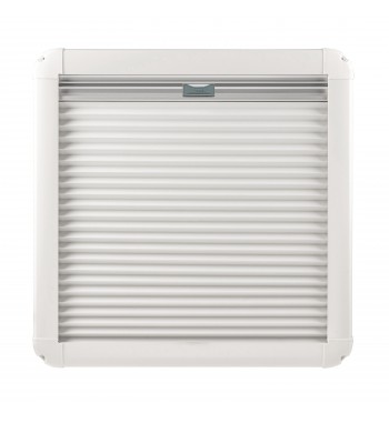 PROFILED WINDOW FOR CAMPERVAN WITH MOSQUITO NET AND ROLLER SHUTTER, OMEGA 490 x 500 mm