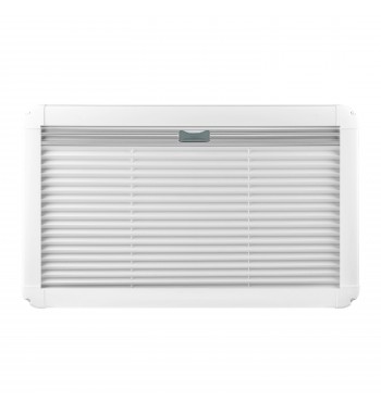 PROFILED WINDOW FOR CAMPERVAN WITH MOSQUITO NET AND ROLLER SHUTTER, TRANSPARENT, OMEGA 985X465 MM