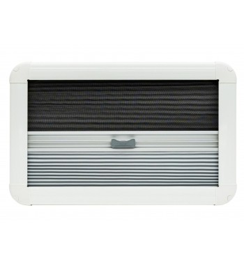 SLIDING WINDOW FOR CAMPER WITH MOSQUITO NET AND ROLLER SHUTTER, SIGMA 700X500 MM