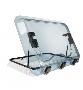 ROOF WINDOW FOR CAMPER WITH MOSQUITO NET, ROLLER SHUTTER AND LED LIGHTING, ALFA 700X500 MM