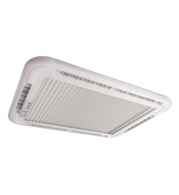 Okno dachowe do kampera z moskitierą, roletą i oświetleniem LED, ALFA 700x500 mm