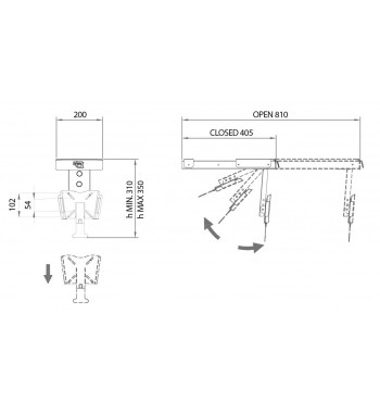 Ceiling mount TV bracket